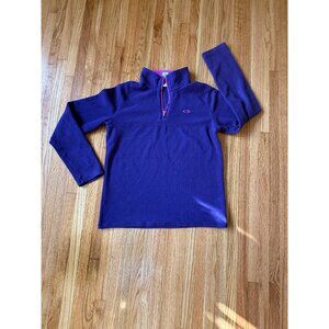 Champion XL Purple Fleece Pullover Pink Quarter Zip Closure